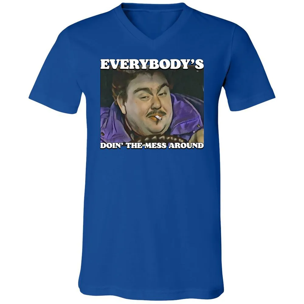 Unisex V-Neck T-Shirt - VU2EGM6Y - True Royal - 4