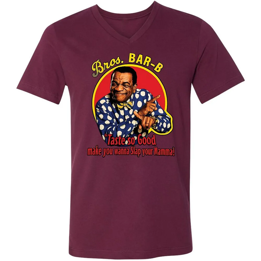 Unisex V-Neck T-Shirt - LYJW3TSN - Maroon - 6