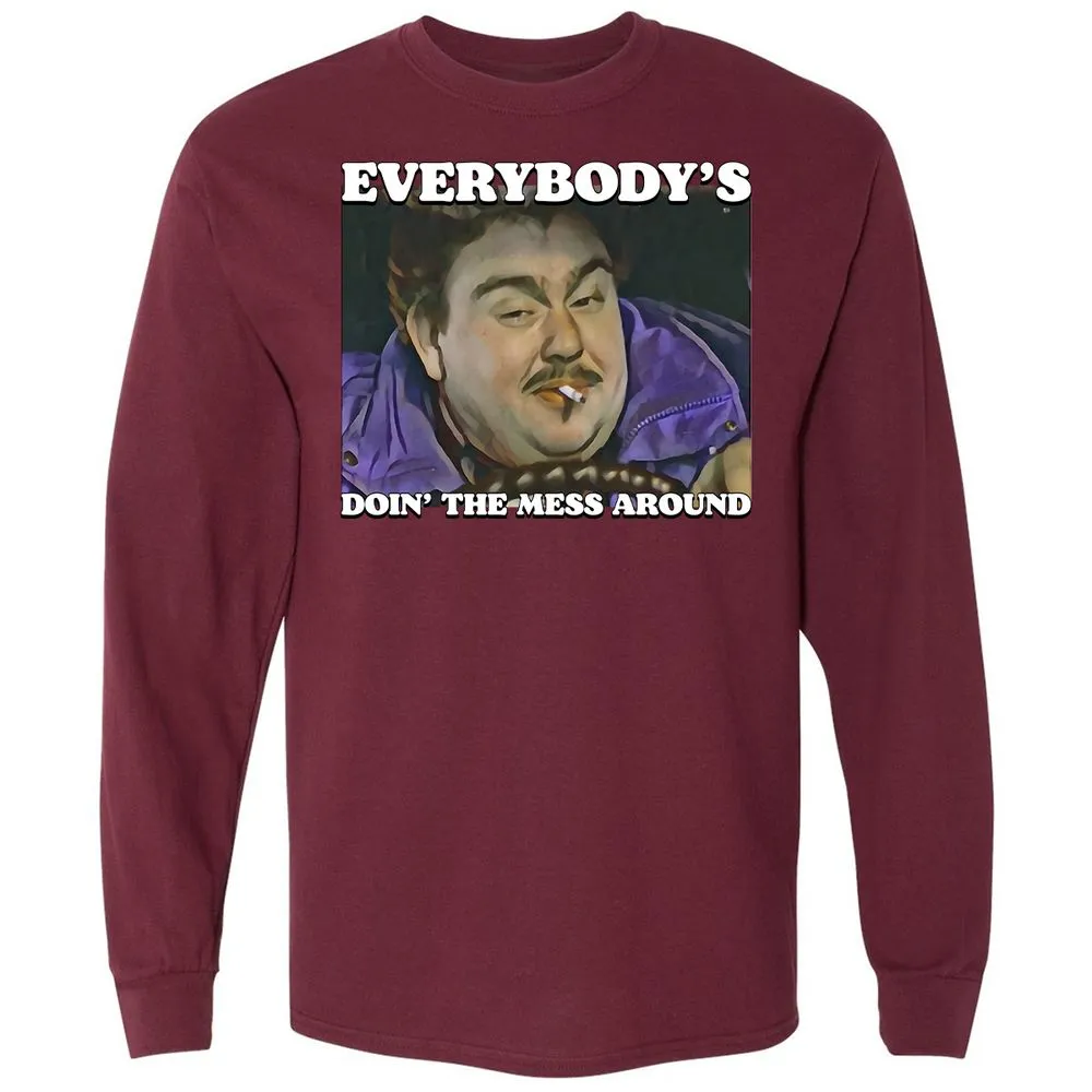 Long Sleeve T-Shirt - Z1BYQZ44 - Maroon - 11