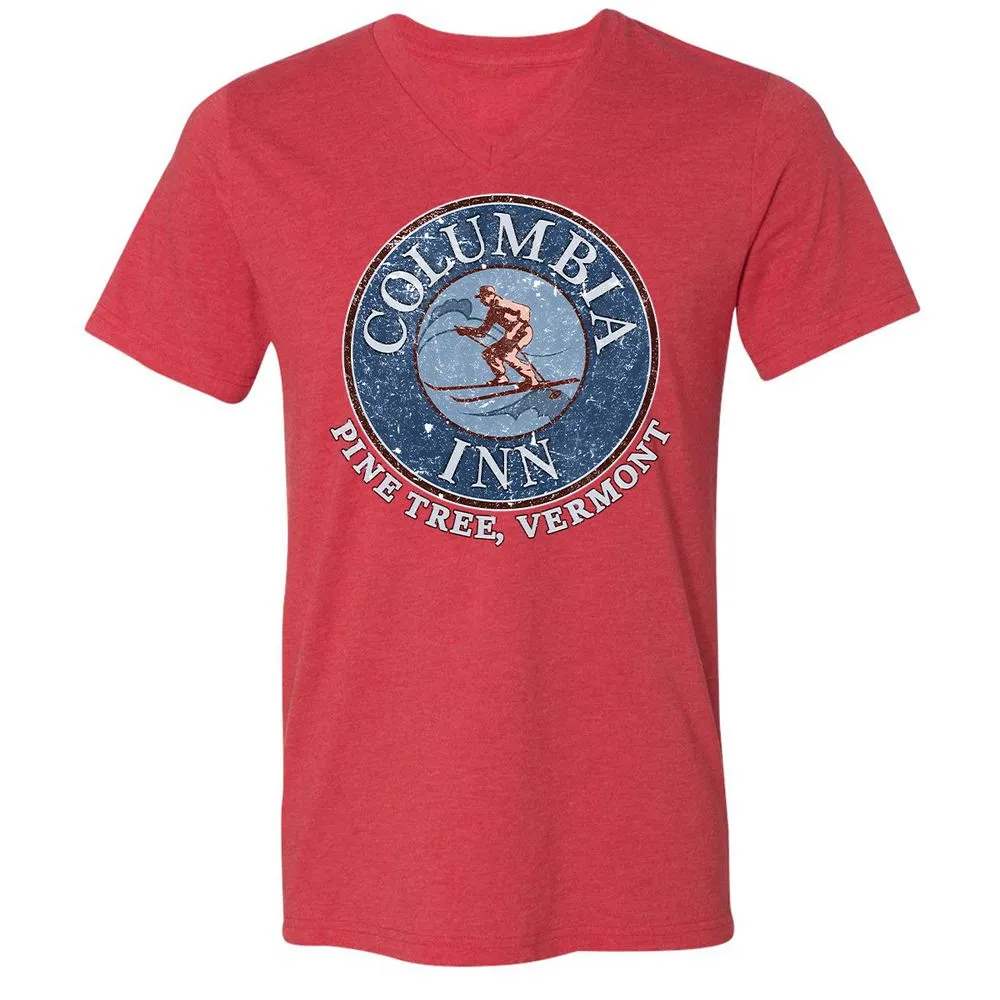 Unisex V-Neck T-Shirt - TWKWL3JX - Heather Red - 5