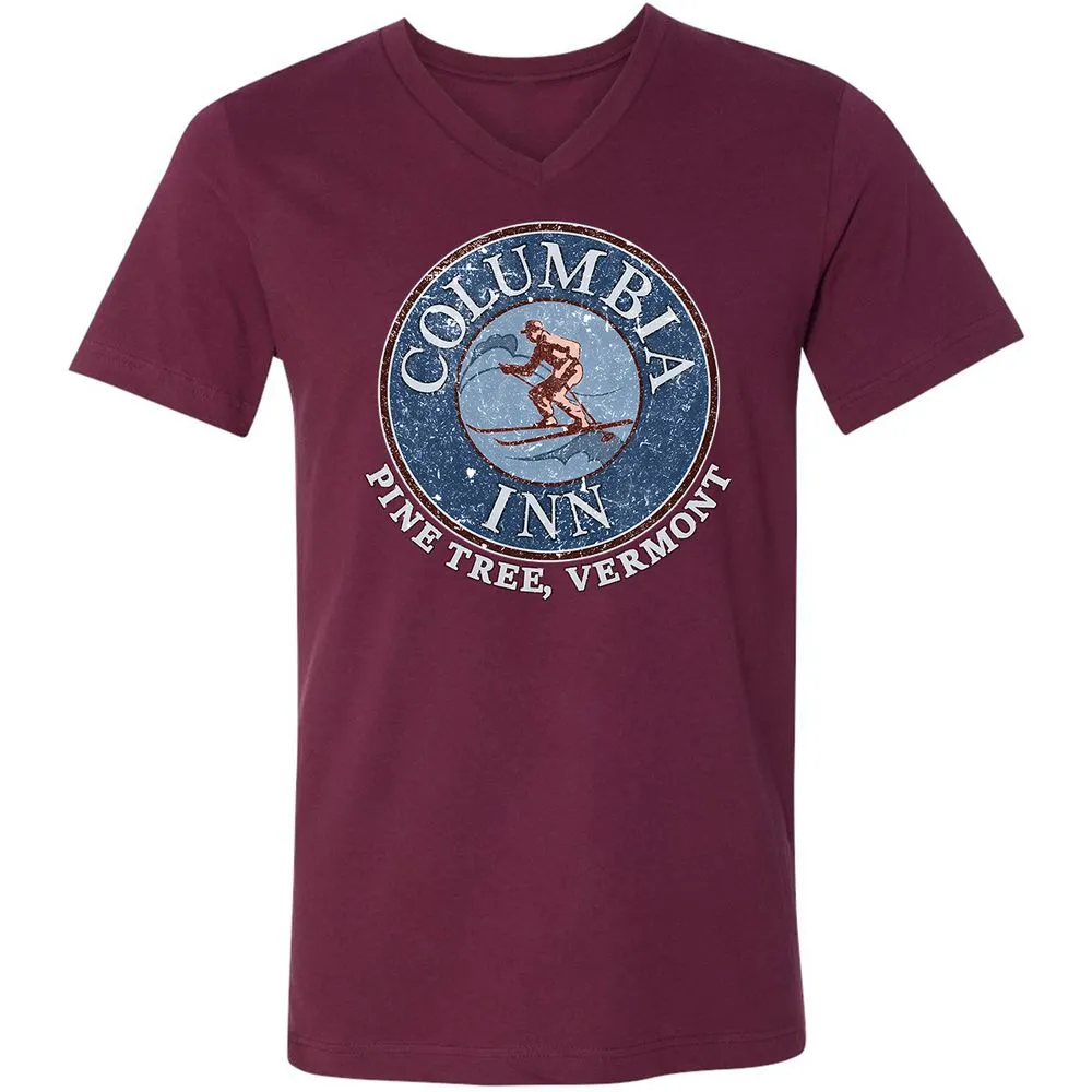 Unisex V-Neck T-Shirt - TWKWL3JX - Maroon - 6