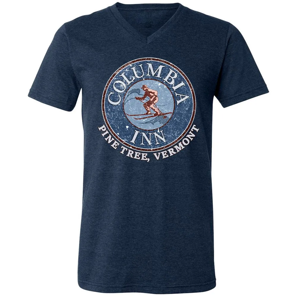 Unisex V-Neck T-Shirt - TWKWL3JX - Heather Navy - 15