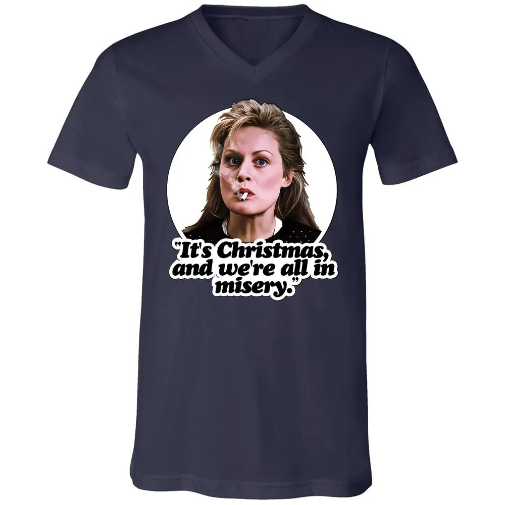 Unisex V-Neck T-Shirt - VQAU5RWZ - Navy - 9