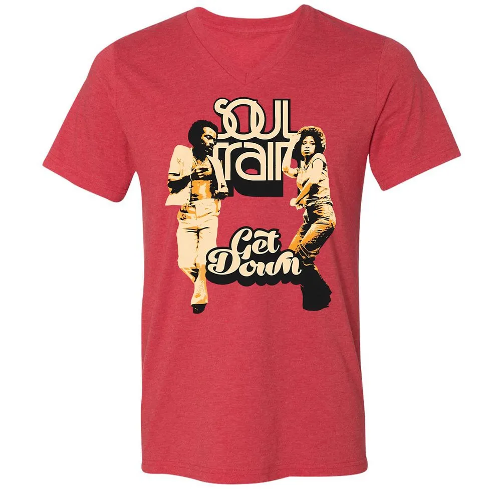 Unisex V-Neck T-Shirt - WBGZV889 - Heather Red - 5