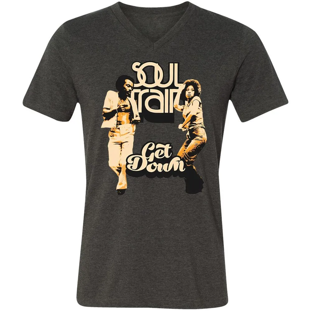 Unisex V-Neck T-Shirt - WBGZV889 - Dark Grey Heather - 8