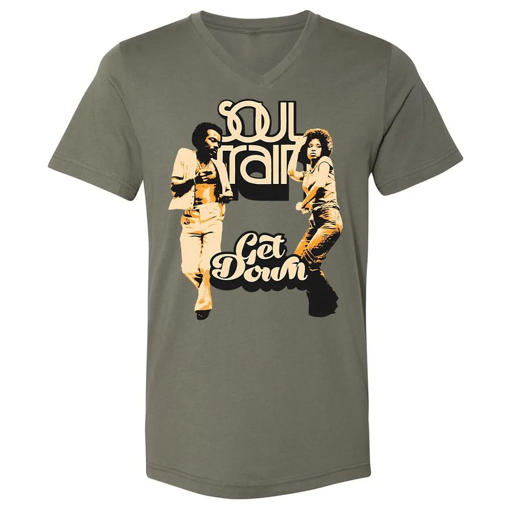 Unisex V-Neck T-Shirt - WBGZV889 - Military Green - 10