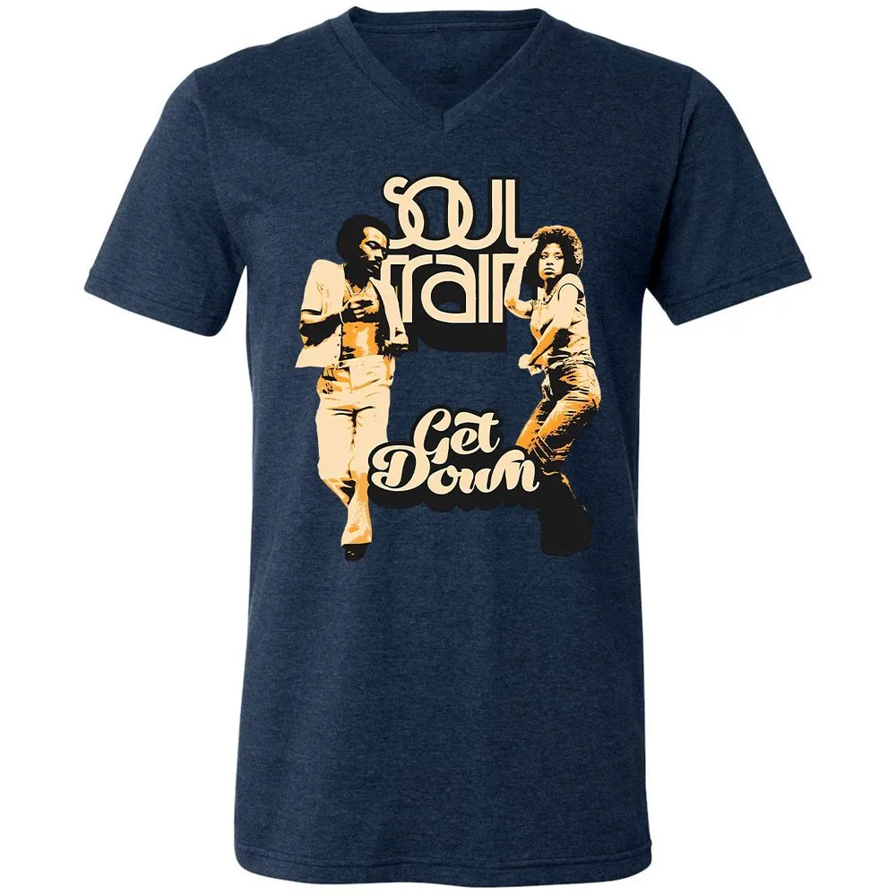 Unisex V-Neck T-Shirt - WBGZV889 - Heather Navy - 15