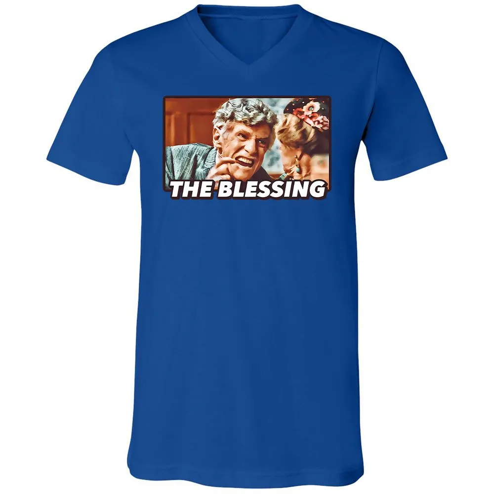 Unisex V-Neck T-Shirt - YUWQZRU8 - True Royal - 4