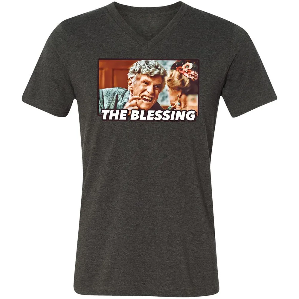 Unisex V-Neck T-Shirt - YUWQZRU8 - Dark Grey Heather - 8