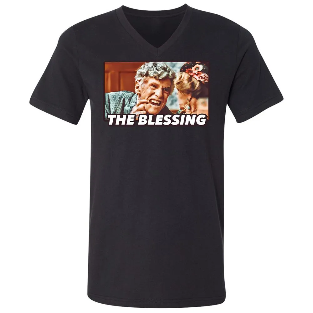 Unisex V-Neck T-Shirt - YUWQZRU8 - Black - 16