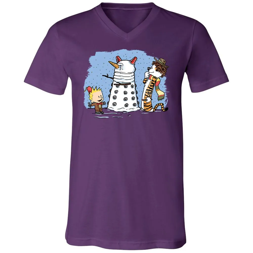 Unisex V-Neck T-Shirt - E7EQT75L - Team Purple - 2
