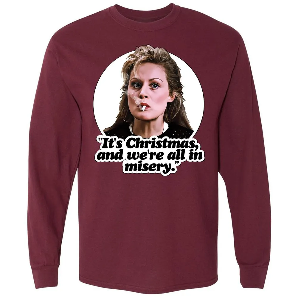 Long Sleeve T-Shirt - 8DYSP9LF - Maroon - 11
