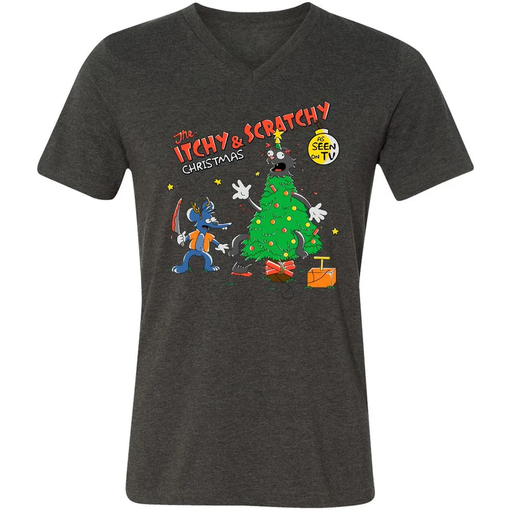 Unisex V-Neck T-Shirt - NLW53AAE - Dark Grey Heather - 8