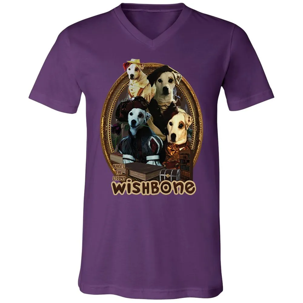 Unisex V-Neck T-Shirt - T66K7YGX - Team Purple - 2