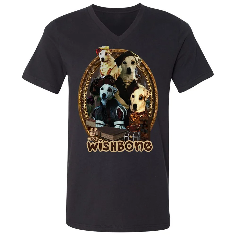 Unisex V-Neck T-Shirt - T66K7YGX - Black - 16