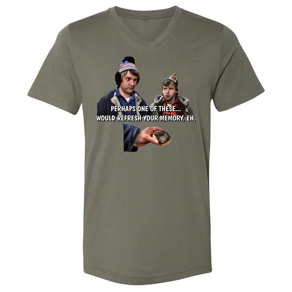 Unisex V-Neck T-Shirt - 2HC23MQ7 - Military Green - 10