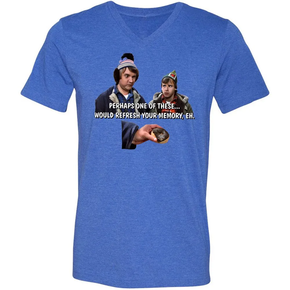 Unisex V-Neck T-Shirt - 2HC23MQ7 - Heather True Royal - 14