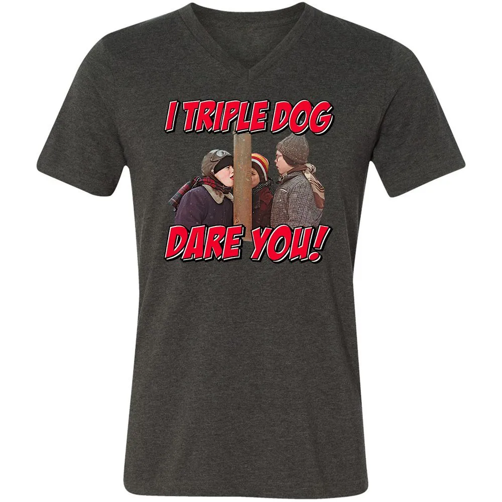 Unisex V-Neck T-Shirt - 644UWZCS - Dark Grey Heather - 8