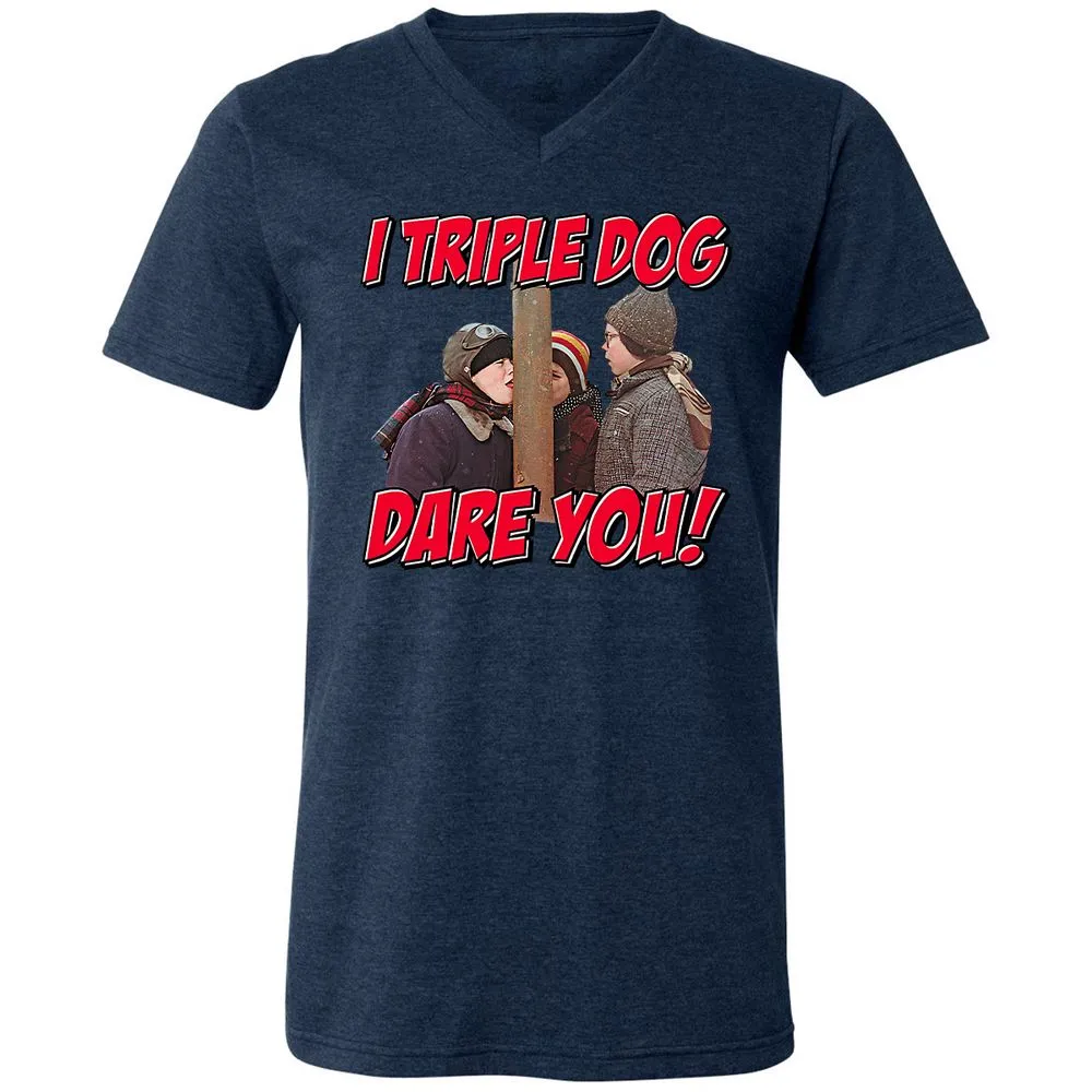 Unisex V-Neck T-Shirt - 644UWZCS - Heather Navy - 15