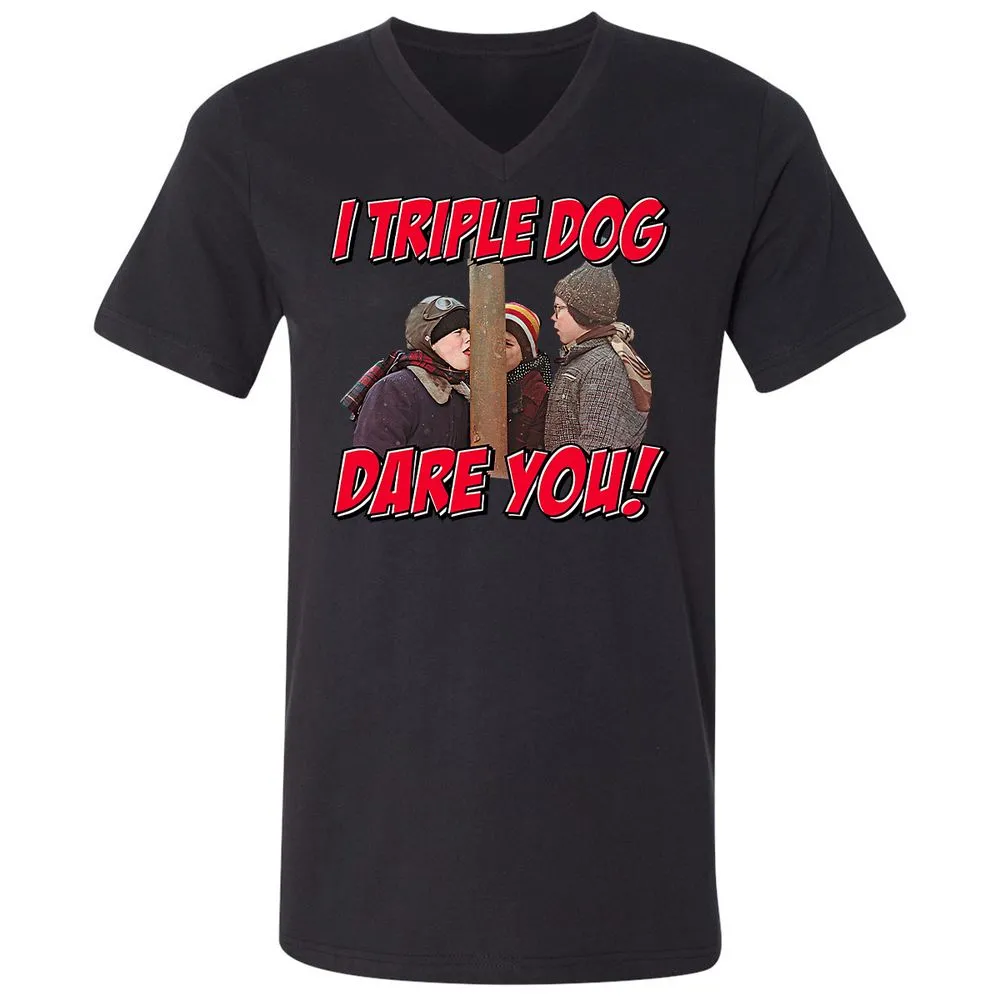 Unisex V-Neck T-Shirt - 644UWZCS - Black - 16