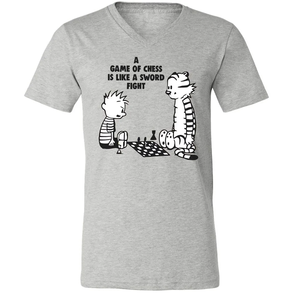 Unisex V-Neck T-Shirt - 7CKZX5JC - Athletic Heather - 7