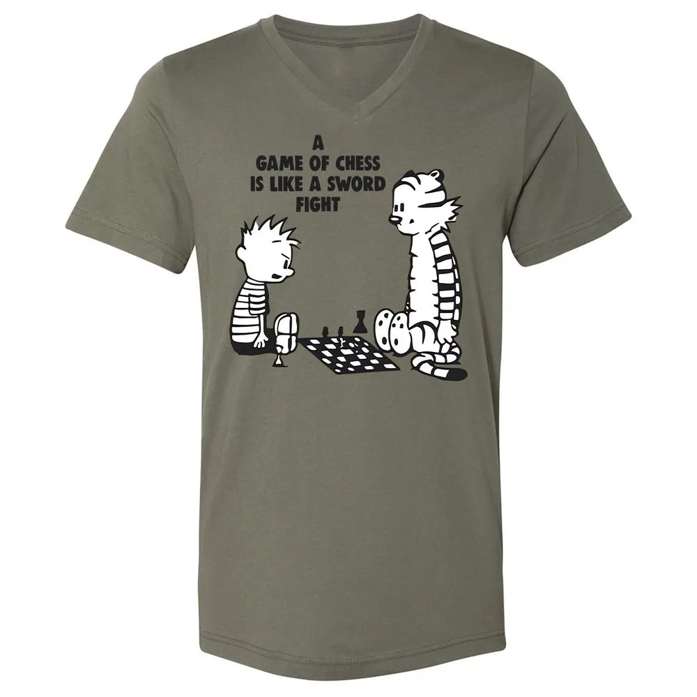 Unisex V-Neck T-Shirt - 7CKZX5JC - Military Green - 10