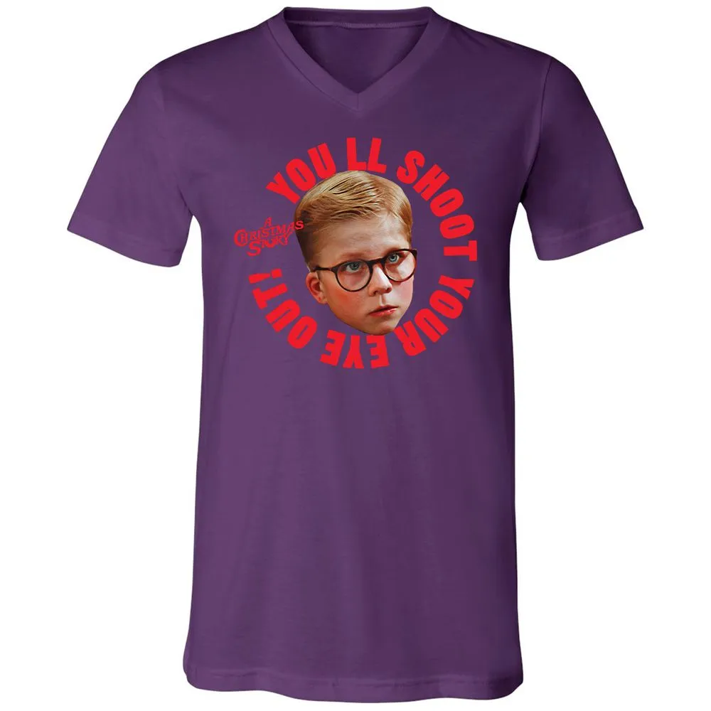 Unisex V-Neck T-Shirt - 43L7JZ89 - Team Purple - 2