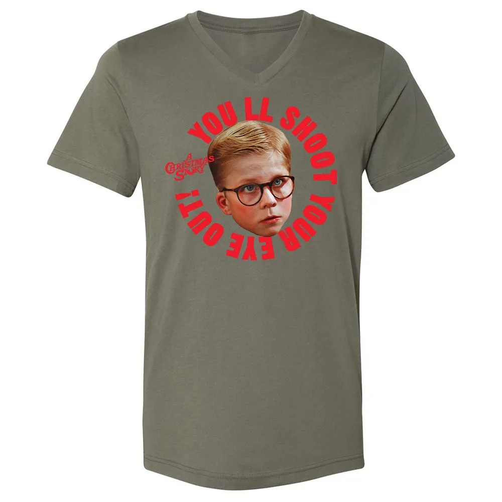 Unisex V-Neck T-Shirt - 43L7JZ89 - Military Green - 10