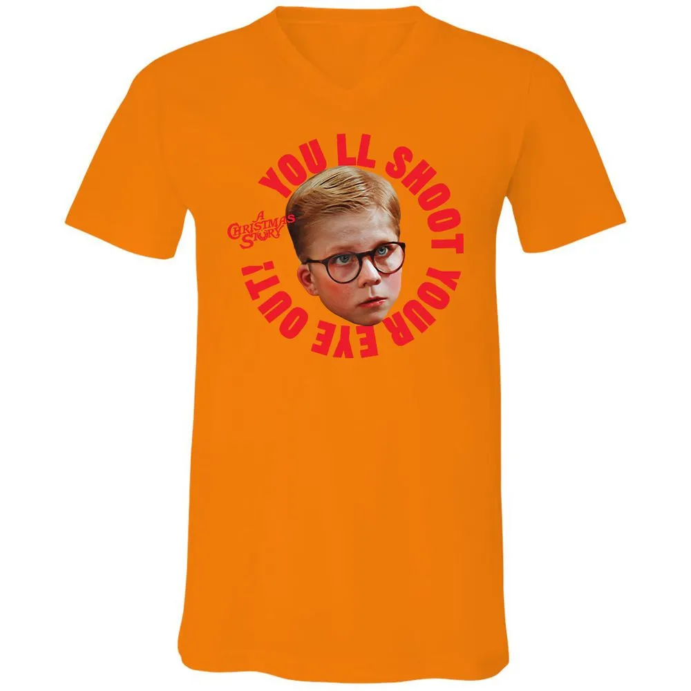Unisex V-Neck T-Shirt - 43L7JZ89 - Orange - 11