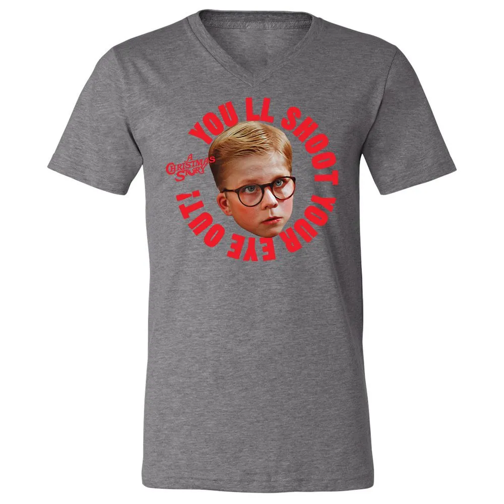 Unisex V-Neck T-Shirt - 43L7JZ89 - Deep Heather - 13