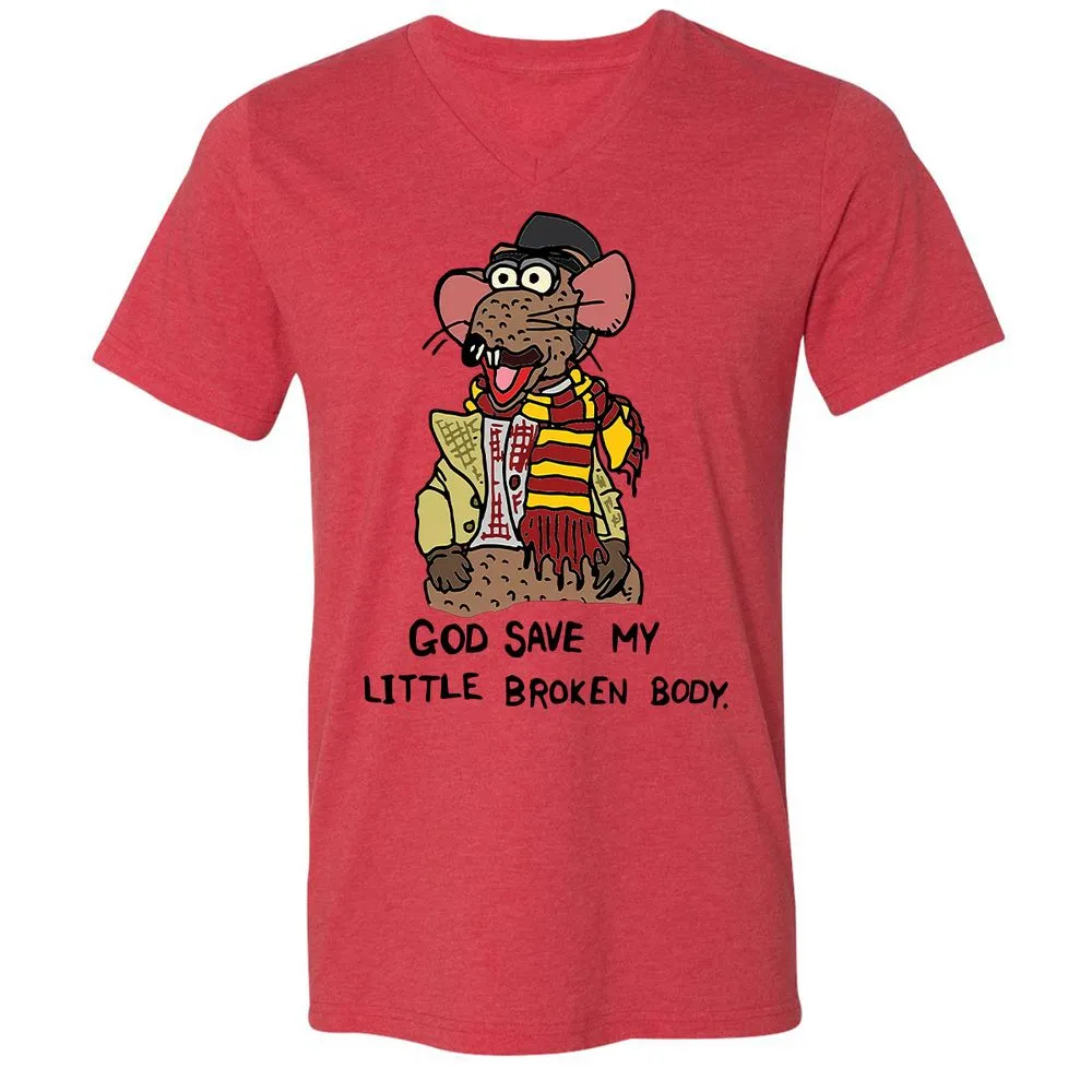 Unisex V-Neck T-Shirt - 5HVVF31D - Heather Red - 5