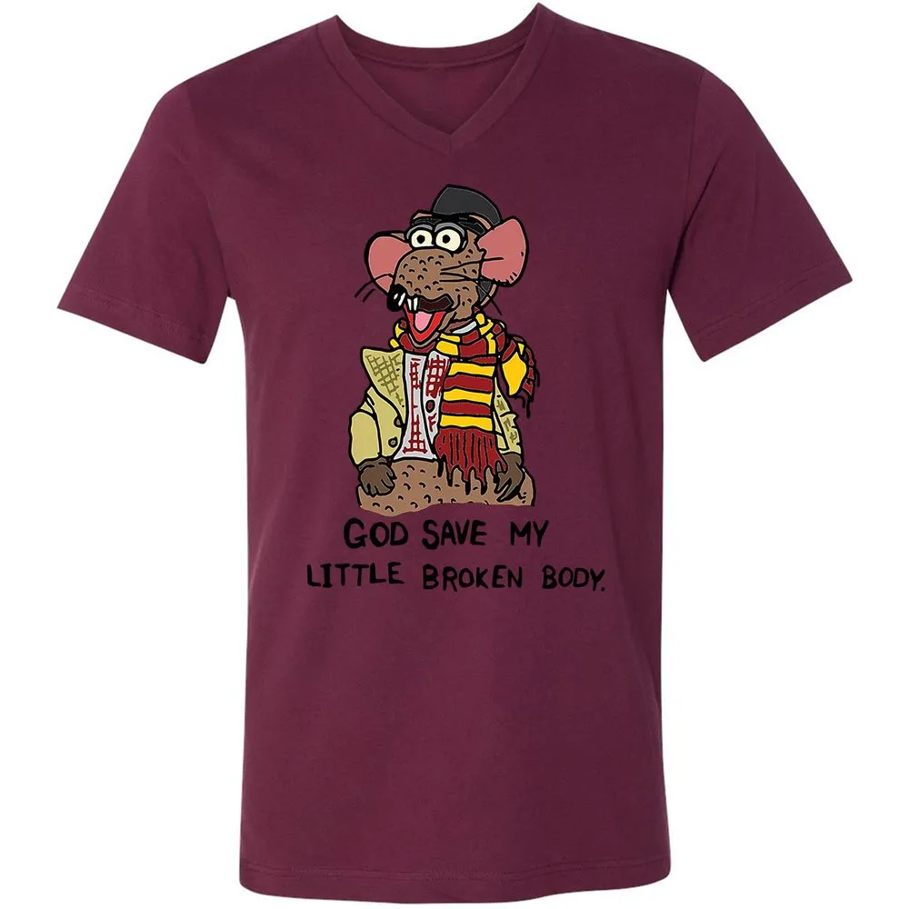 Unisex V-Neck T-Shirt - 5HVVF31D - Maroon - 6