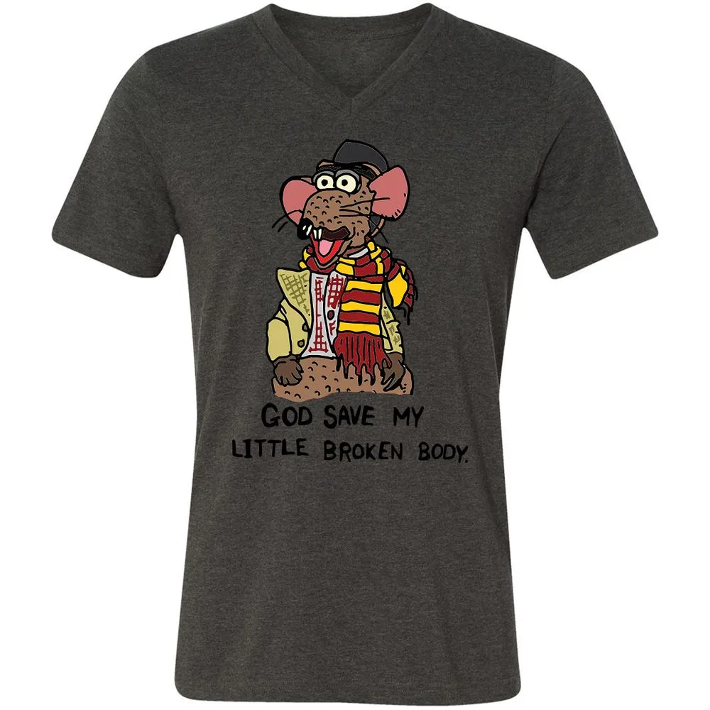 Unisex V-Neck T-Shirt - 5HVVF31D - Dark Grey Heather - 8