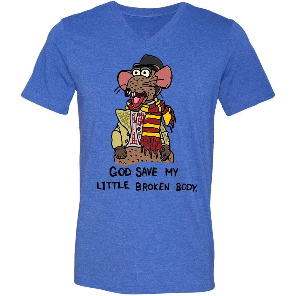 Unisex V-Neck T-Shirt - 5HVVF31D - Heather True Royal - 14