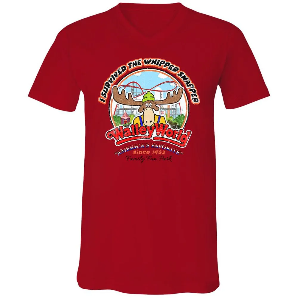 Unisex V-Neck T-Shirt - YSTU98LK - Red - 3