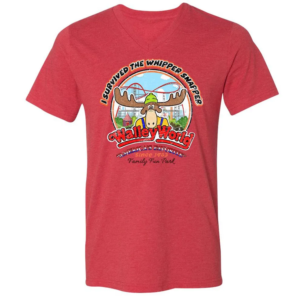 Unisex V-Neck T-Shirt - YSTU98LK - Heather Red - 5