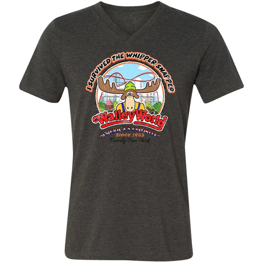 Unisex V-Neck T-Shirt - YSTU98LK - Dark Grey Heather - 8