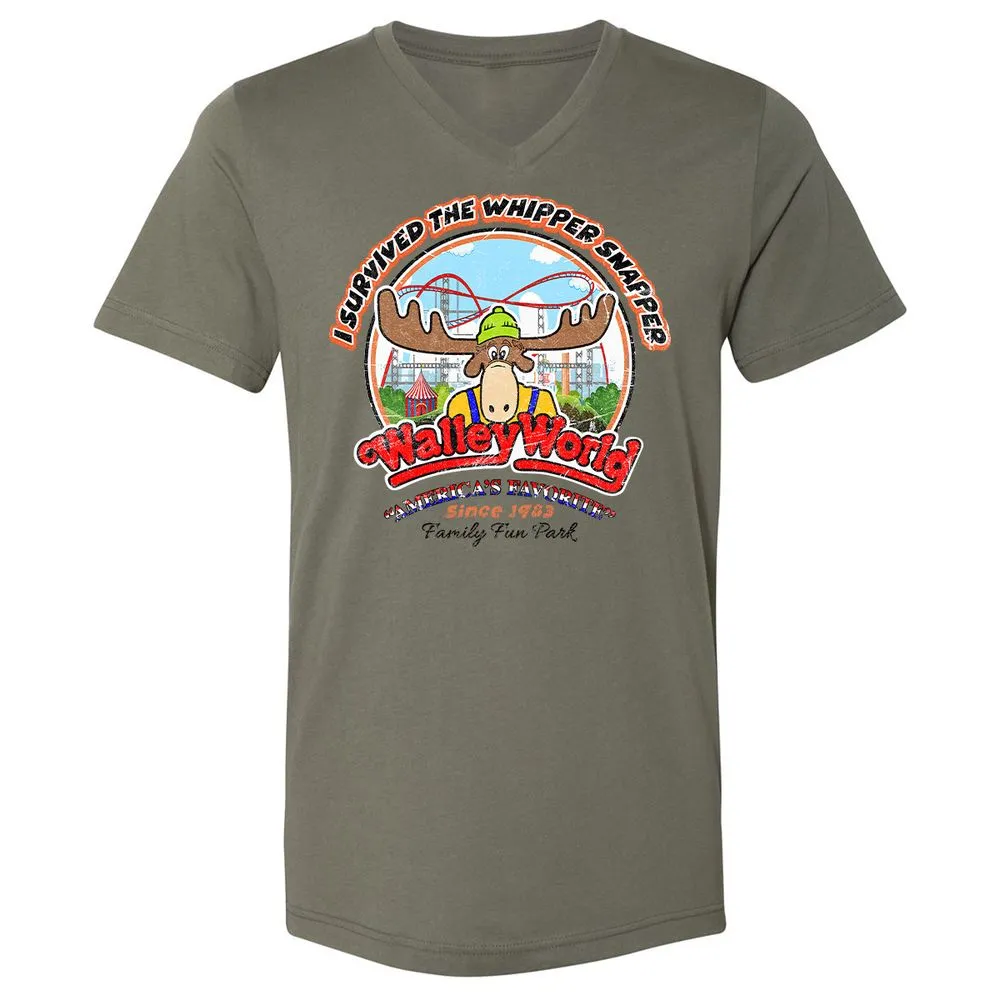 Unisex V-Neck T-Shirt - YSTU98LK - Military Green - 10