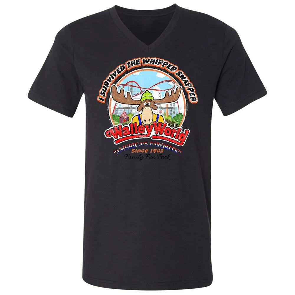 Unisex V-Neck T-Shirt - YSTU98LK - Black - 16