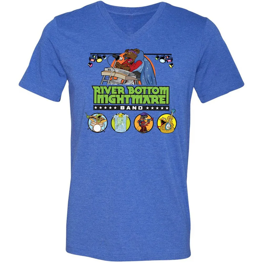 Unisex V-Neck T-Shirt - ASZ927UP - Heather True Royal - 14