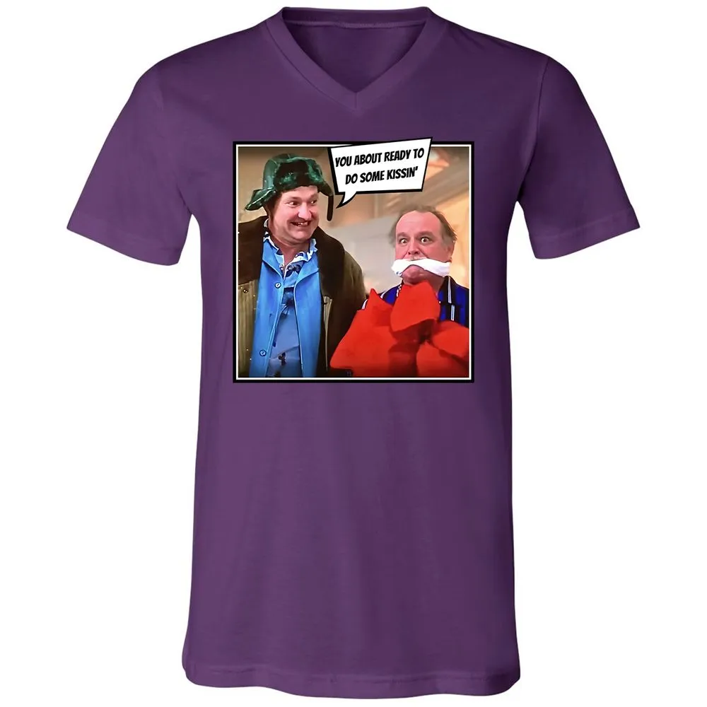 Unisex V-Neck T-Shirt - 2USEWRSD - Team Purple - 2