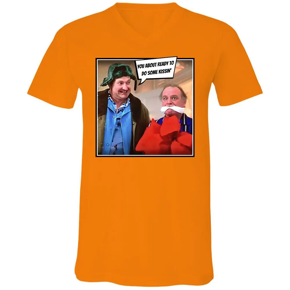 Unisex V-Neck T-Shirt - 2USEWRSD - Orange - 11