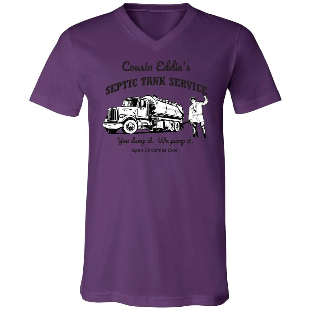 Unisex V-Neck T-Shirt - YZGLQSX7 - Team Purple - 2