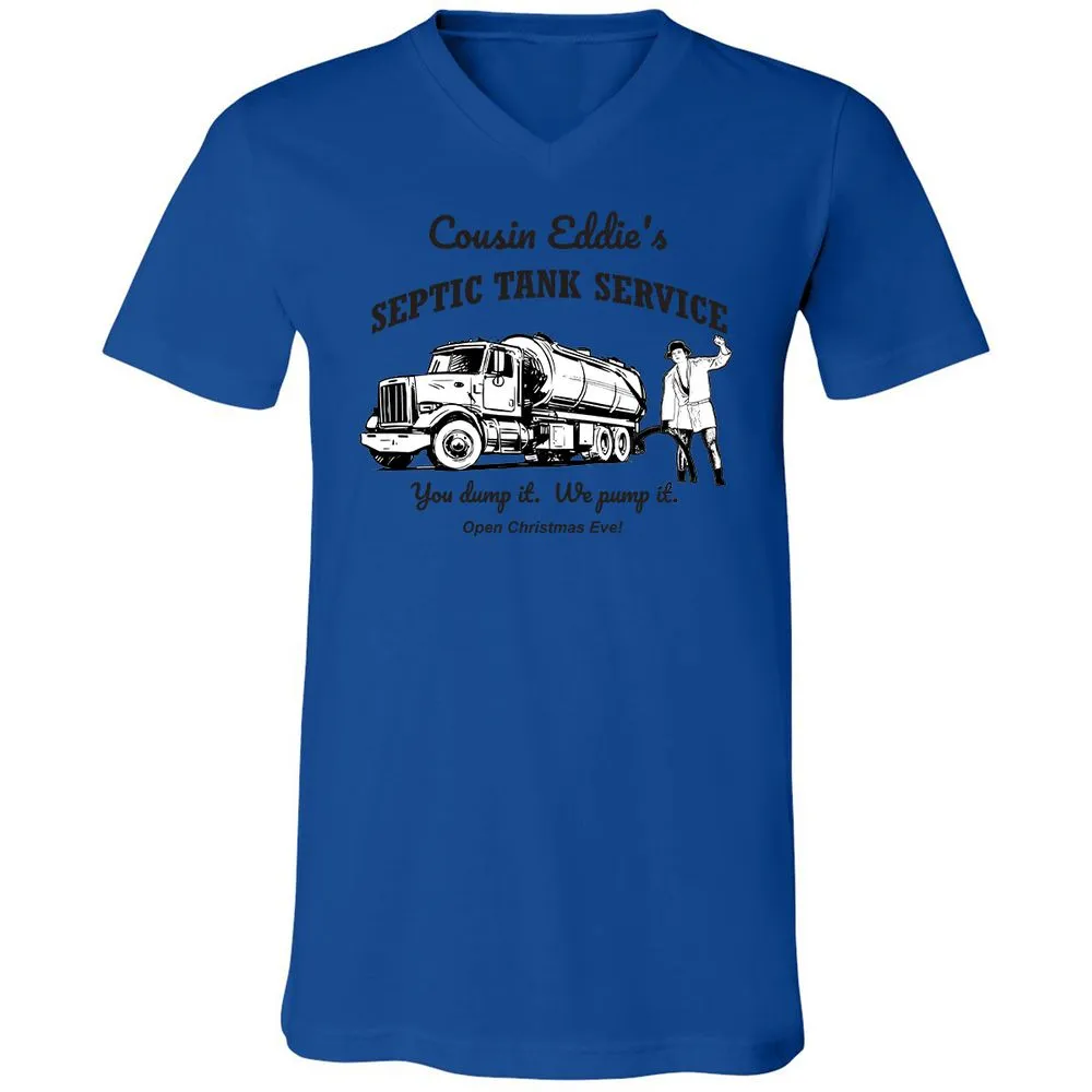 Unisex V-Neck T-Shirt - YZGLQSX7 - True Royal - 4