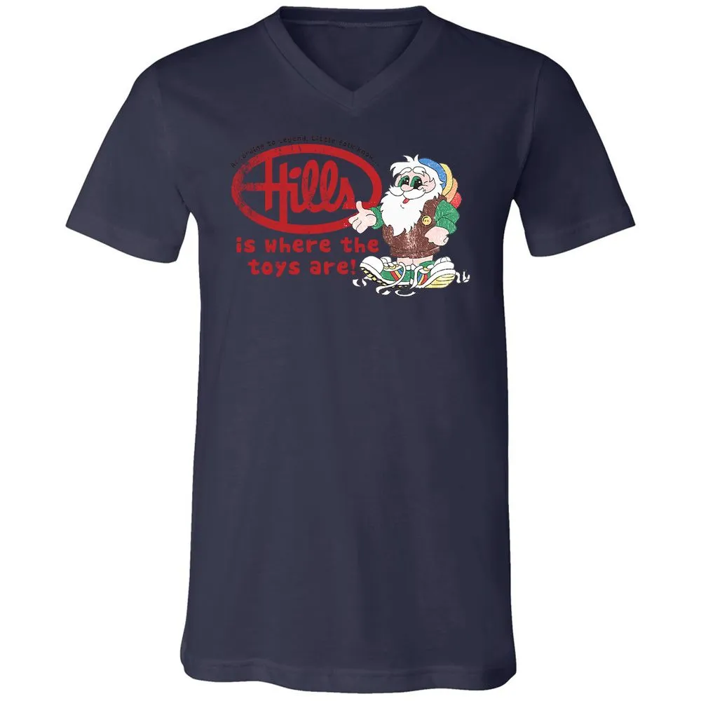 Unisex V-Neck T-Shirt - L3PFR7GZ - Navy - 9