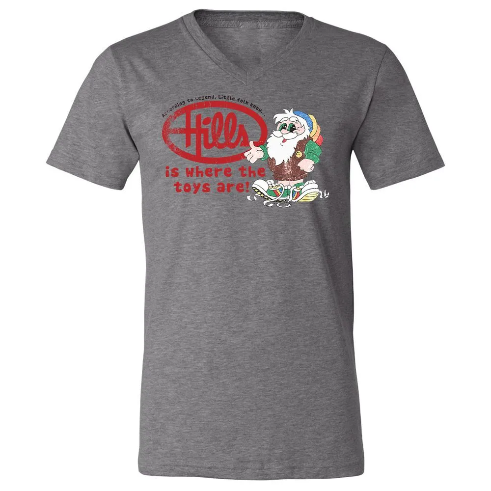 Unisex V-Neck T-Shirt - L3PFR7GZ - Deep Heather - 13