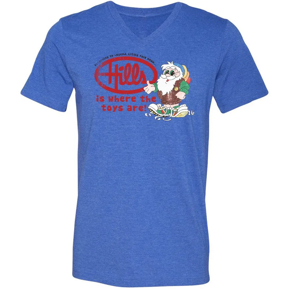 Unisex V-Neck T-Shirt - L3PFR7GZ - Heather True Royal - 14