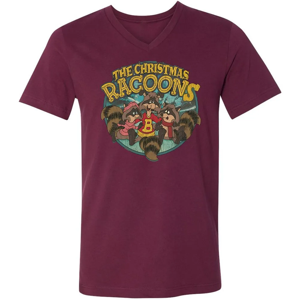 Unisex V-Neck T-Shirt - G4V54FZQ - Maroon - 6