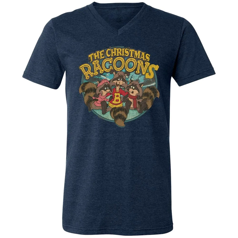 Unisex V-Neck T-Shirt - G4V54FZQ - Heather Navy - 15