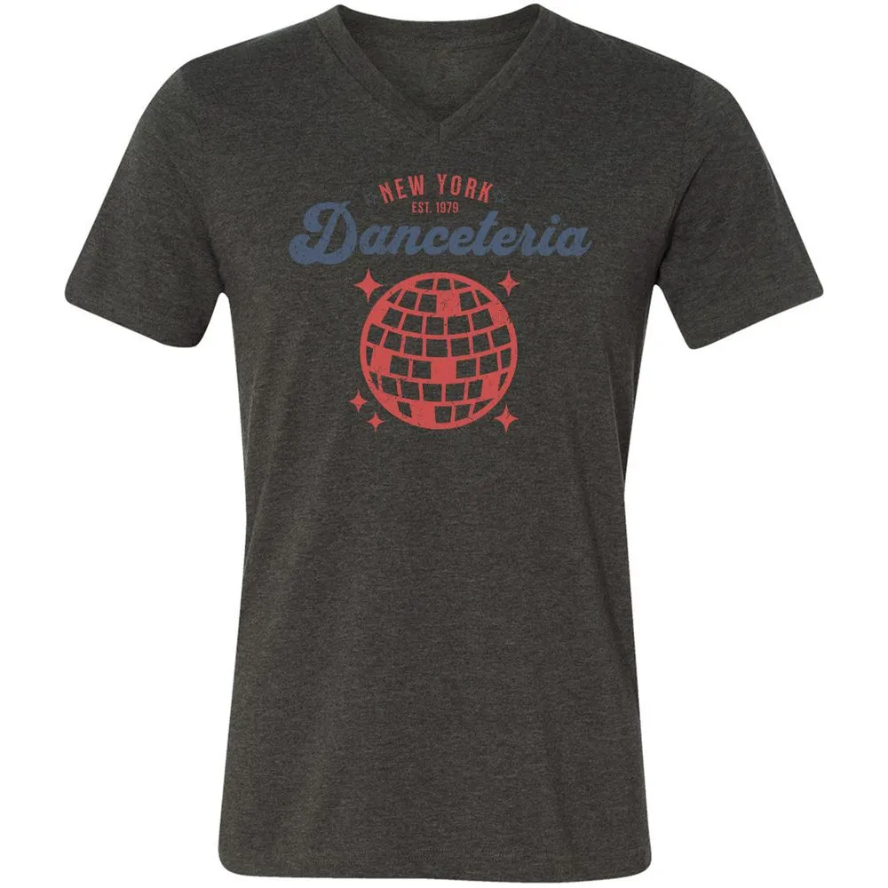 Unisex V-Neck T-Shirt - T9P6R5DM - Dark Grey Heather - 8